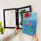 Moldura Magnética Flip para Fotos e Desenhos – Abertura Frontal A4