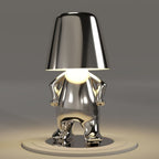 Luminária LED Decorativa Thinker – Estátua Pensador Dourada