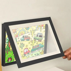 Moldura Magnética Flip para Fotos e Desenhos – Abertura Frontal A4
