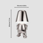 Luminária LED Decorativa Thinker – Estátua Pensador Dourada