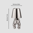 Luminária LED Decorativa Thinker – Estátua Pensador Dourada