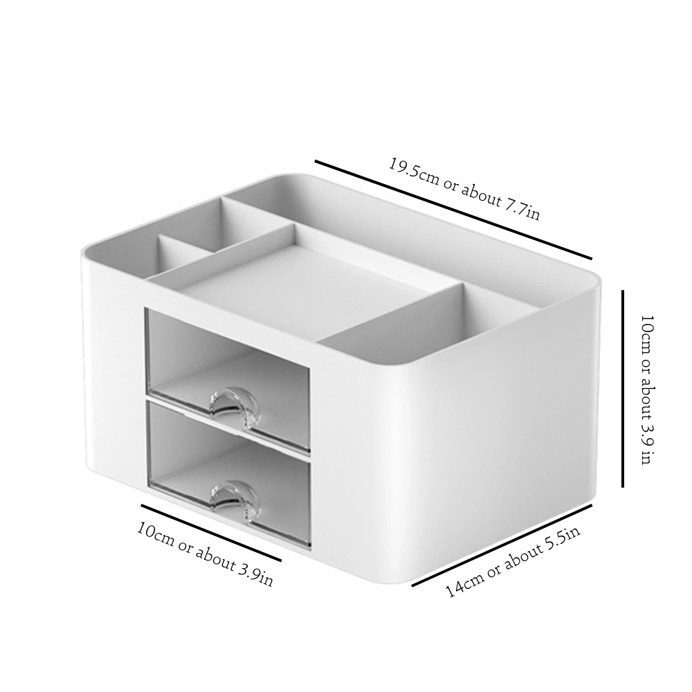 Organizador de Mesa para Papelaria e Escritório – Com 2 Gavetas