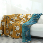 Colcha Floral Reversível Sunshine – Gaze de Algodão Premium