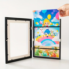 Moldura Magnética Flip para Fotos e Desenhos – Abertura Frontal A4
