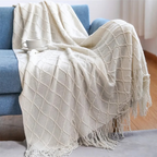 Manta Decorativa para Sofá Sunset Siesta – Com Franjas e Ultra Macia