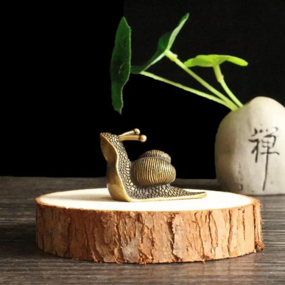 Miniatura Decorativa de Caracol em Cobre Sólido – Feng Shui e Decoração