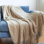 Manta Decorativa para Sofá Sunset Siesta – Com Franjas e Ultra Macia
