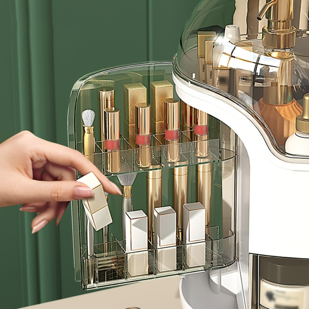 Organizador de Maquiagem Multifuncional – 17 Compartimentos com Gavetas Deslizantes