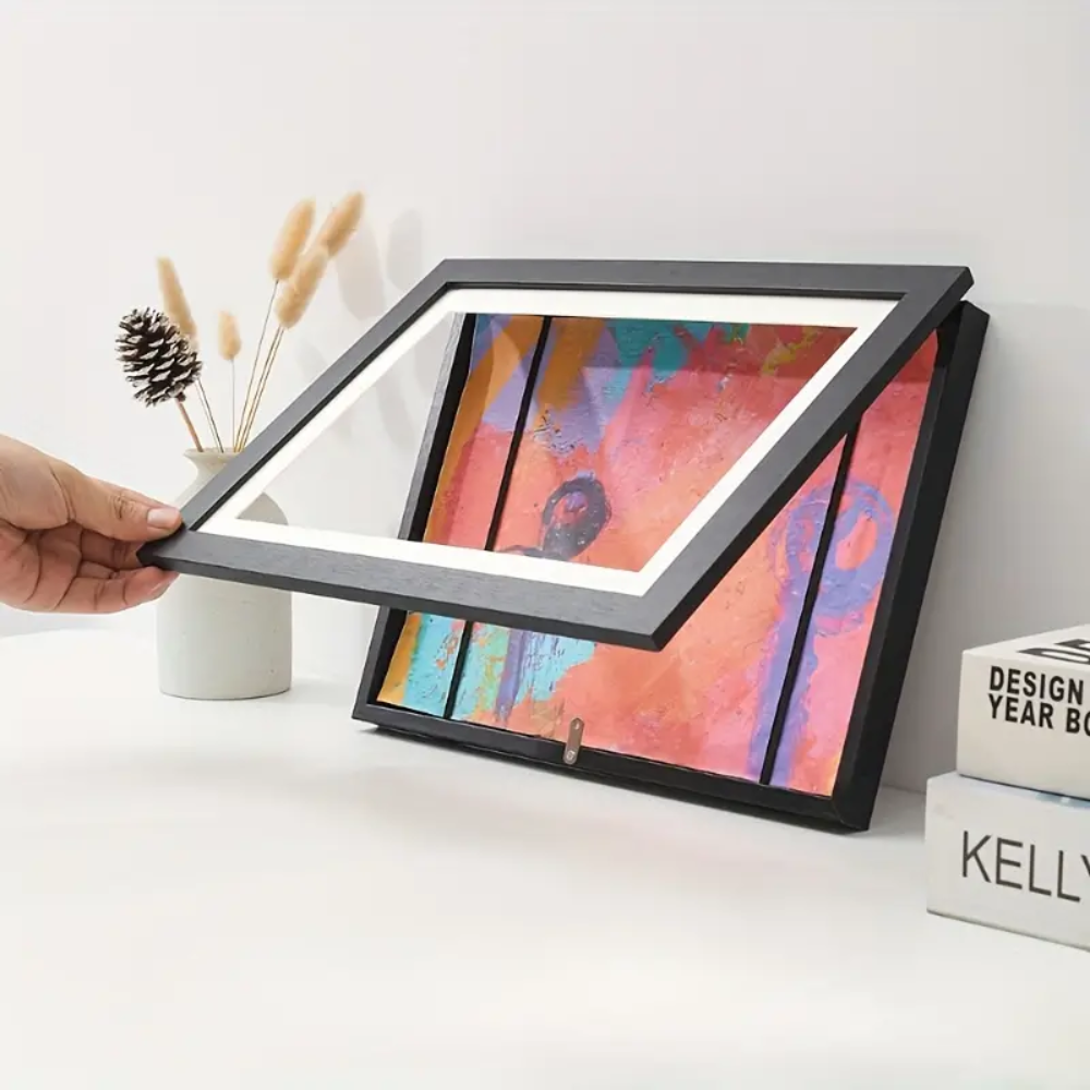 Moldura Magnética Flip para Fotos e Desenhos – Abertura Frontal A4