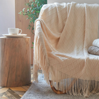 Manta Decorativa para Sofá Sunset Siesta – Com Franjas e Ultra Macia