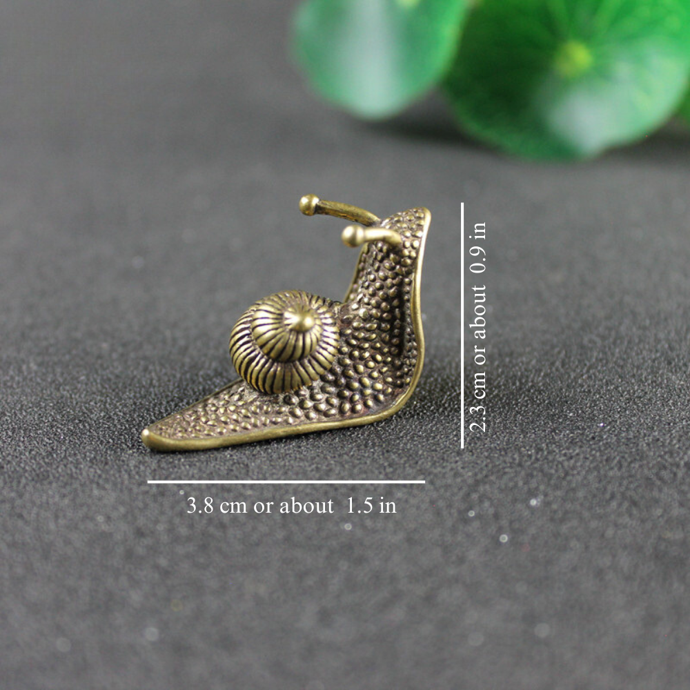 Miniatura Decorativa de Caracol em Cobre Sólido – Feng Shui e Decoração