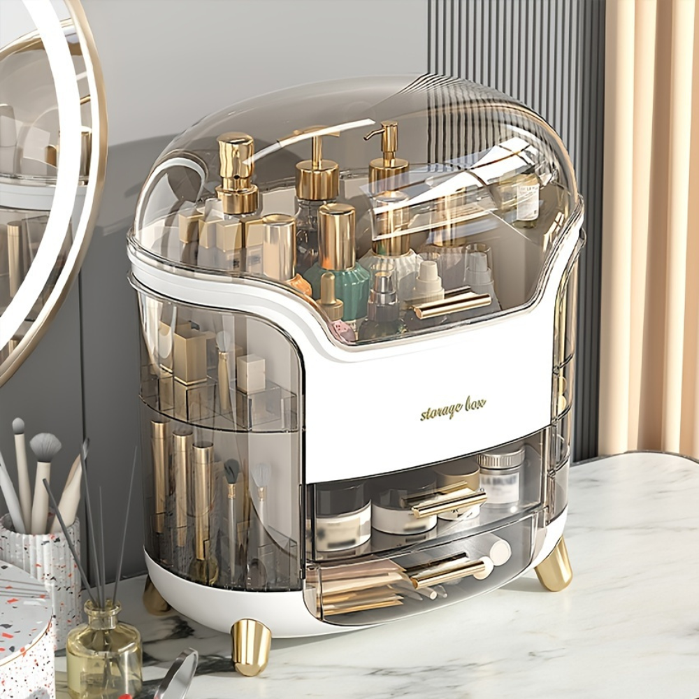 Organizador de Maquiagem Multifuncional – 17 Compartimentos com Gavetas Deslizantes
