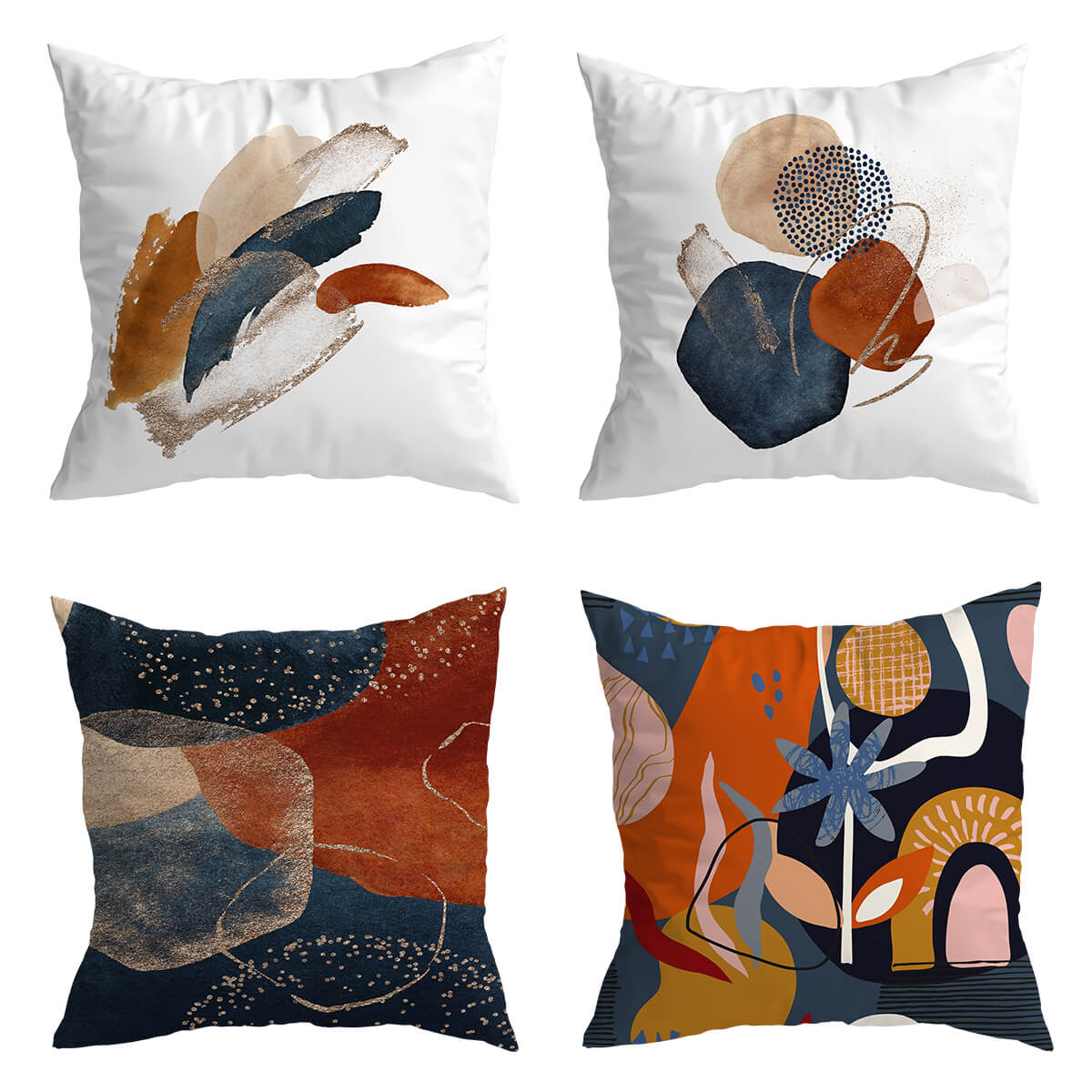 Capas de Almofada Modern Boho Art – Estilo Eclético e Sofisticado 50x50cm