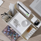 Organizador de Mesa para Papelaria e Escritório – Com 2 Gavetas
