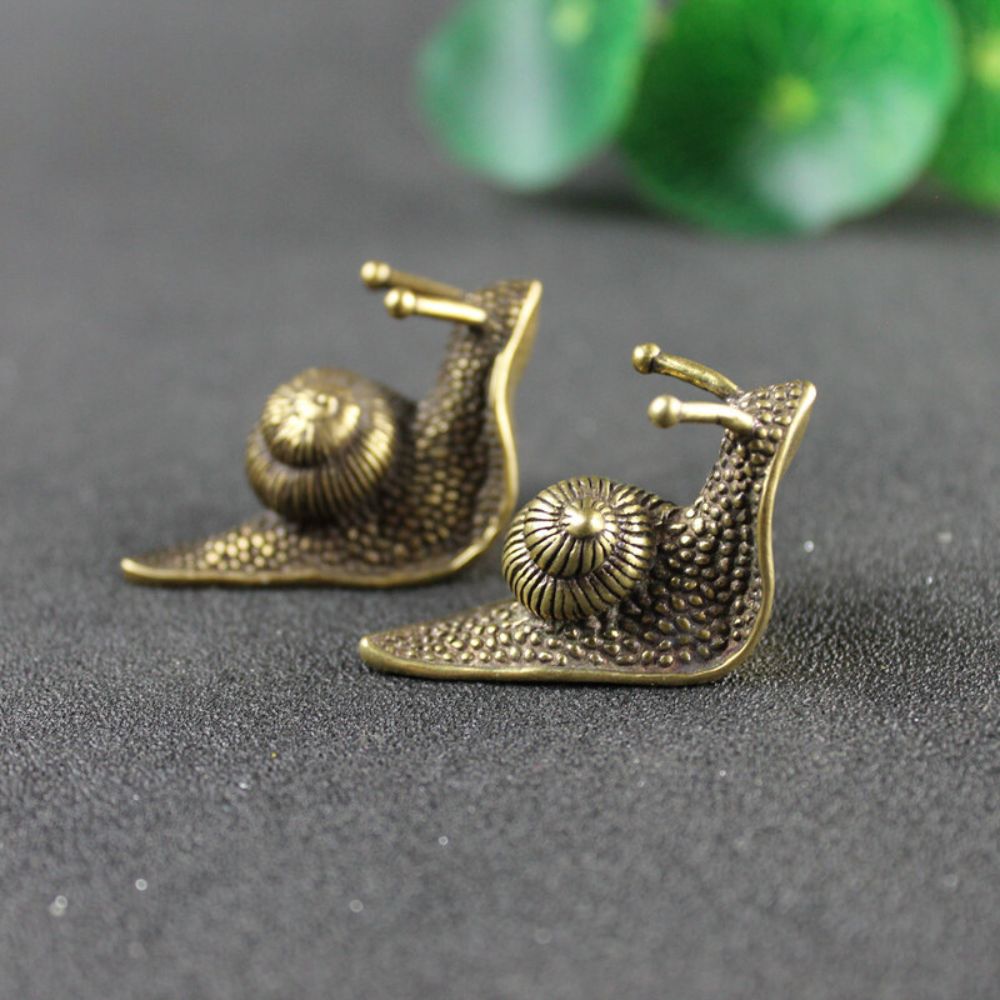 Miniatura Decorativa de Caracol em Cobre Sólido – Feng Shui e Decoração