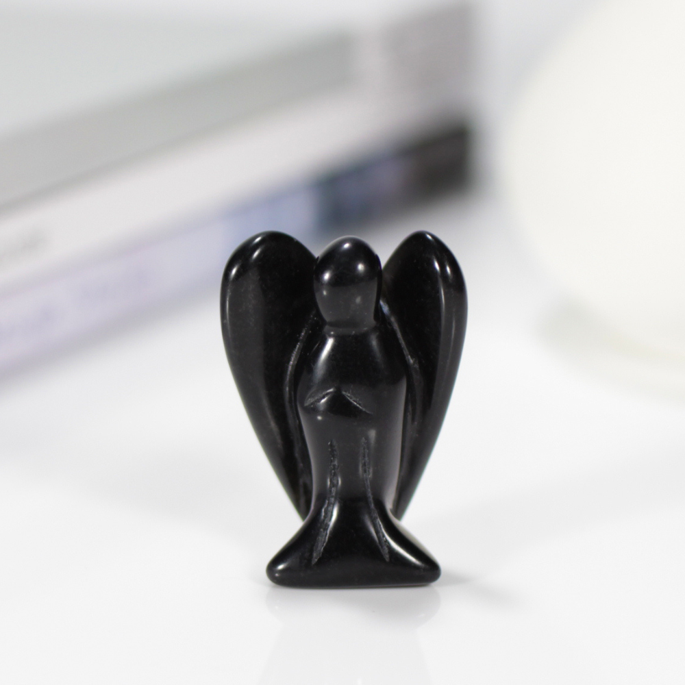 Anjo Esculpido em Pedra Natural – Cristal Decorativo e Espiritual
