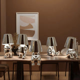 Luminária LED Decorativa Thinker – Estátua Pensador Dourada