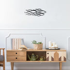Quadro Decorativo de Parede – Cardume de Peixes em Metal