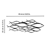 Quadro Decorativo de Parede – Cardume de Peixes em Metal
