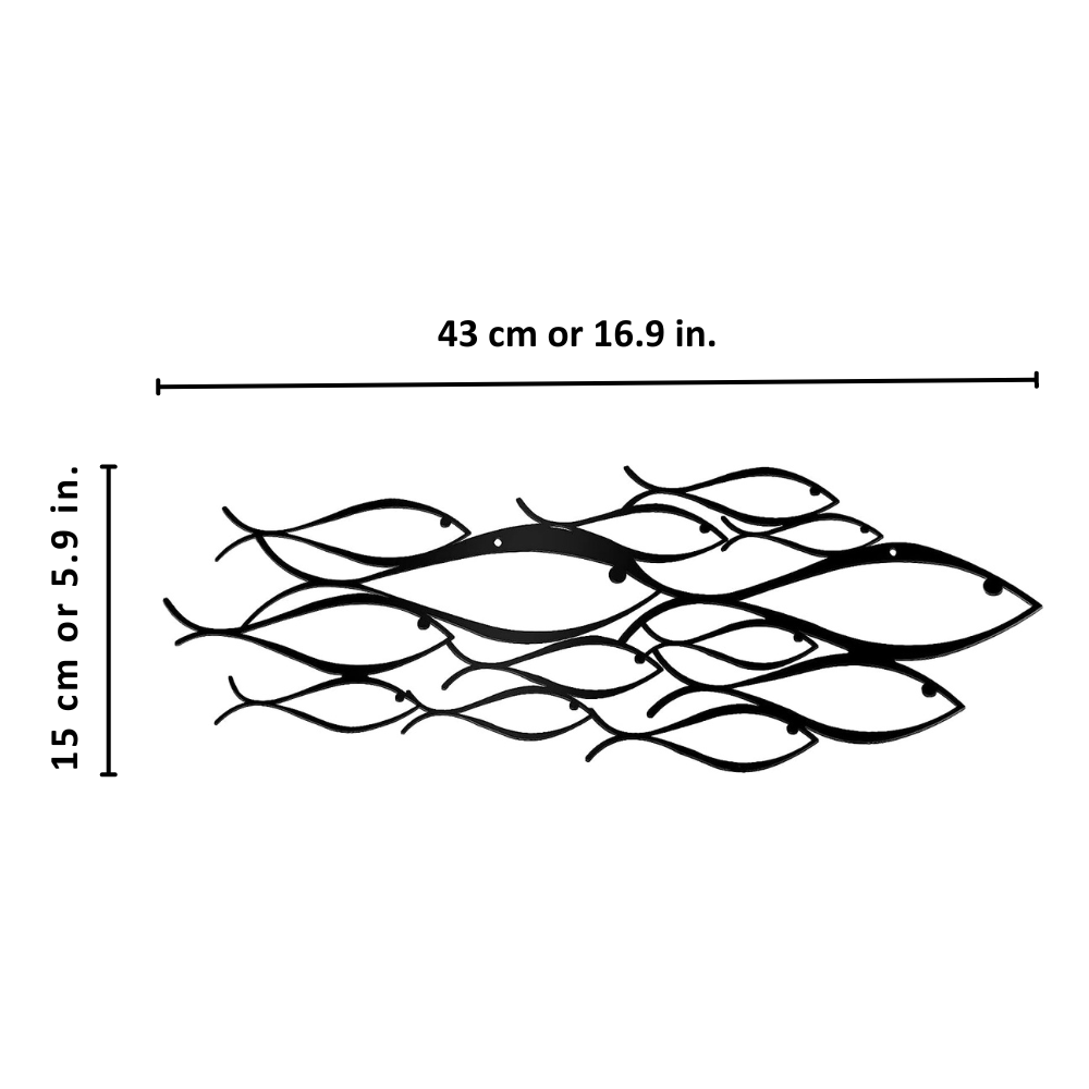 Quadro Decorativo de Parede – Cardume de Peixes em Metal