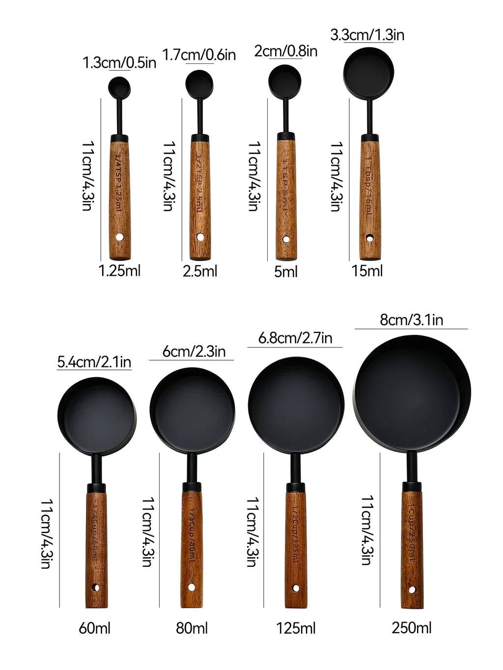 Conjunto de Medidores Nordic Wood