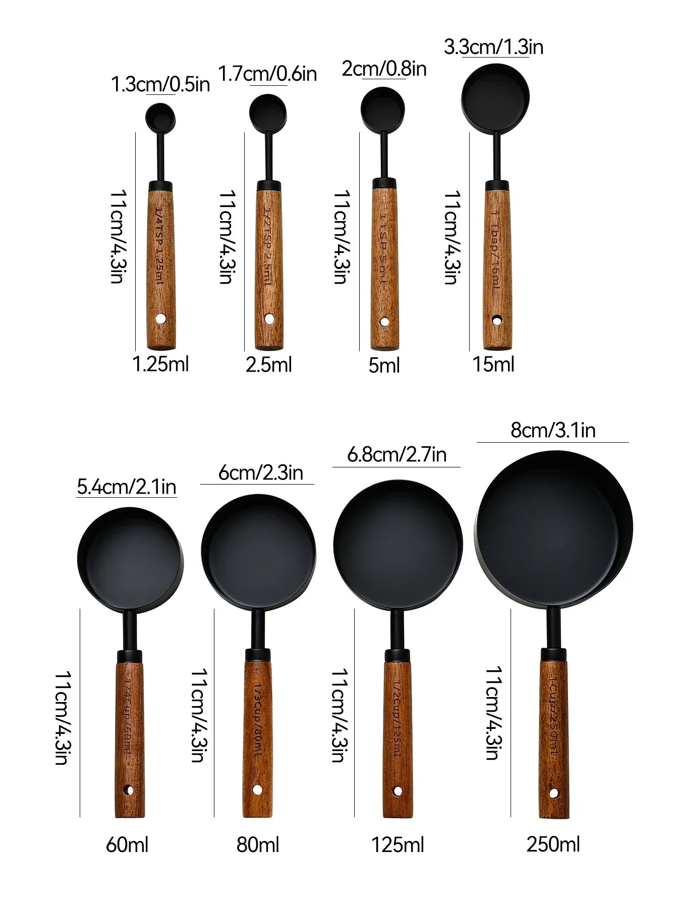 Conjunto de Medidores Nordic Wood
