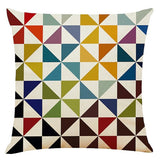 Capas de Almofada Geométricas Coloridas – Kit 4 Peças 45x45cm