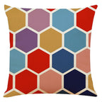 Capas de Almofada Geométricas Coloridas – Kit 4 Peças 45x45cm