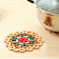 Kit 3 Descansos de Panela em Madeira Colorida Articulada