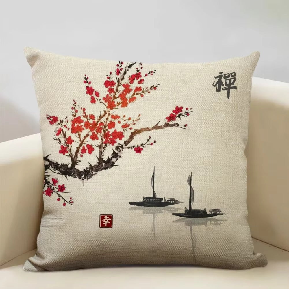 Capas de Almofada com Estampas Japonesas – Arte Oriental 50x50cm