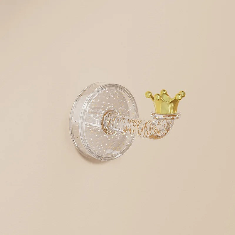 Gancho Decorativo de Parede Sem Furação – Estilo Cristal Multifuncional
