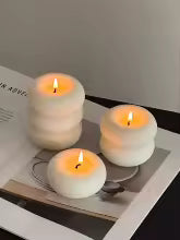 Vela Artesanal em Formato de Donut – Decorativa e Aromática