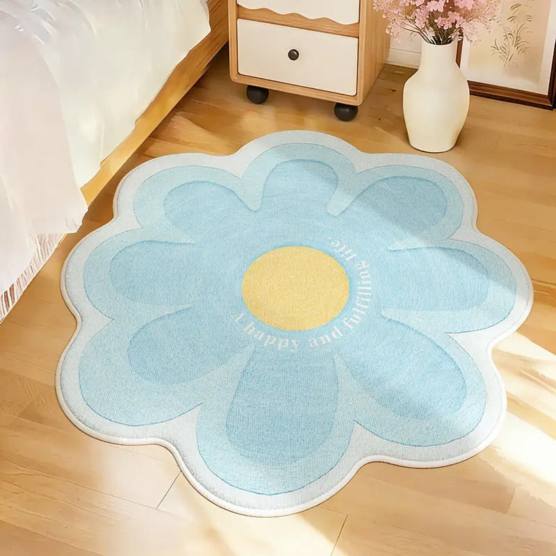 Tapete Formato Flor – Decoração Fofa e Macia para Quarto, Sala e Infantil