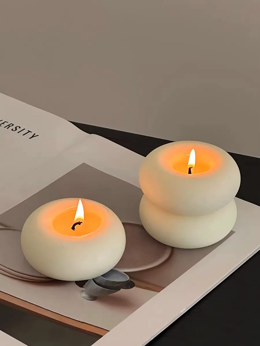 Vela Artesanal em Formato de Donut – Decorativa e Aromática