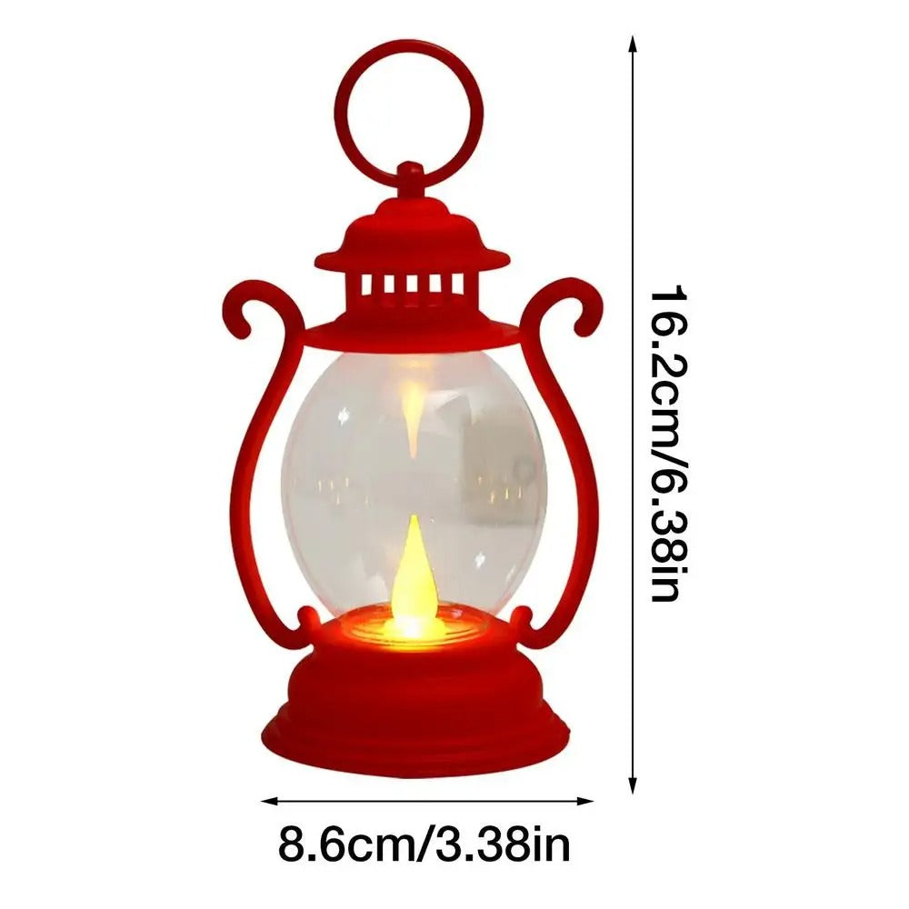 Lanterna Vintage LED Portátil a Bateria – Decorativa para Casa e Festas 16cm