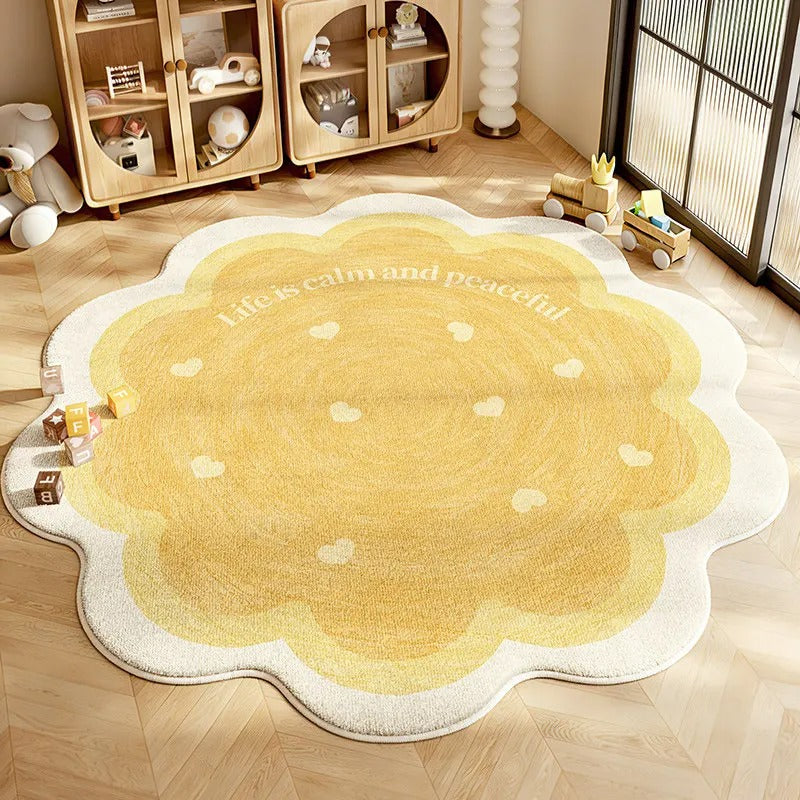 Tapete Formato Flor – Decoração Fofa e Macia para Quarto, Sala e Infantil
