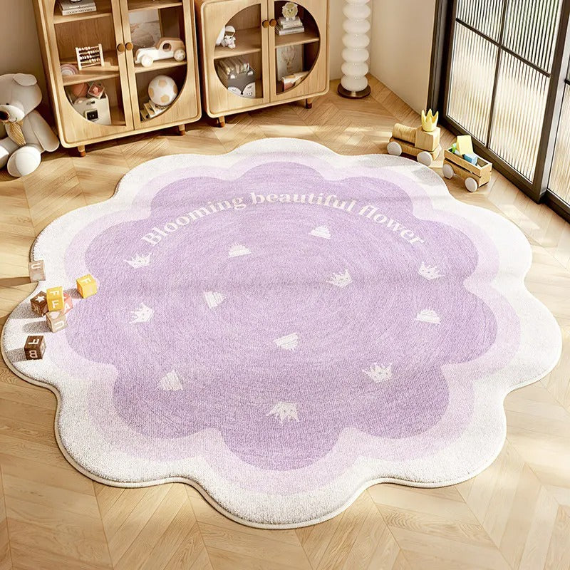 Tapete Formato Flor – Decoração Fofa e Macia para Quarto, Sala e Infantil