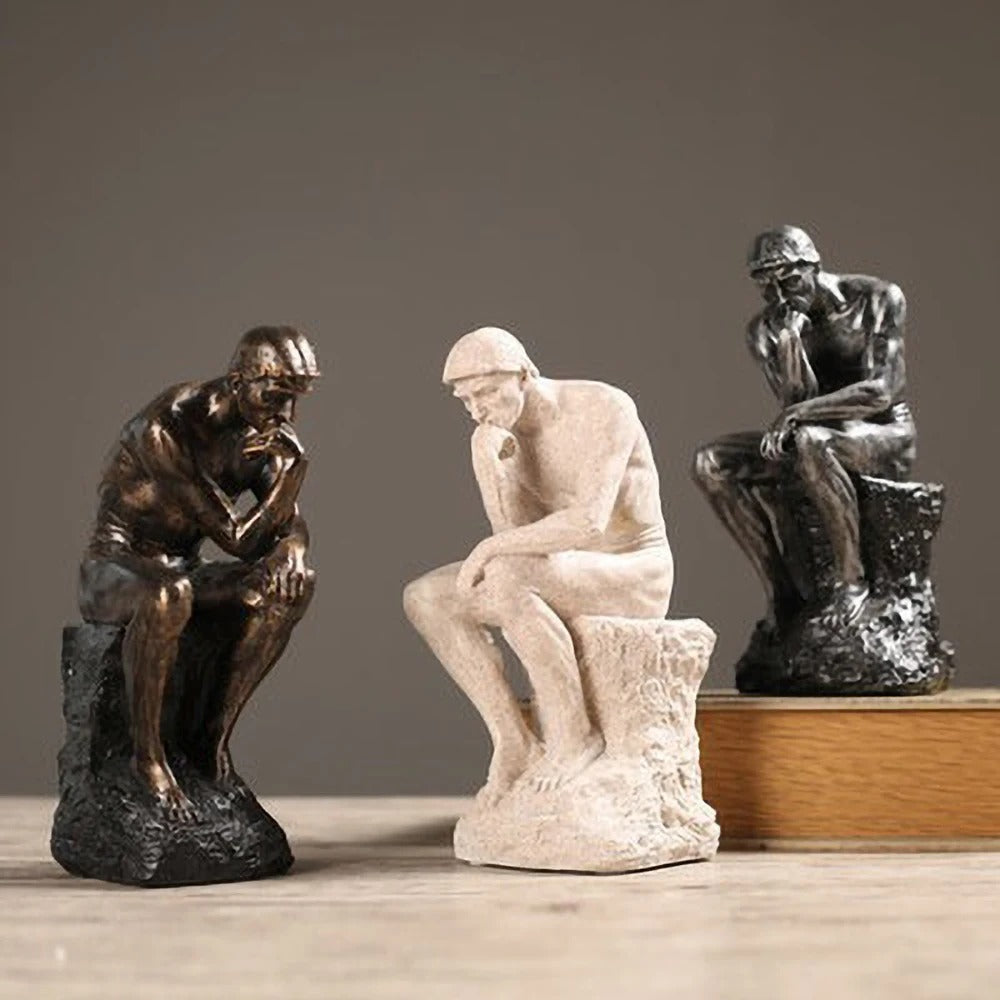 Estátua O Pensador em Resina – Escultura Decorativa