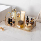 Organizador de Maquiagem e Skincare com Alça Dourada