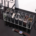 Organizador de Cintos e Gravatas em Acrílico – 3/5 Compartimentos para Armário e Closet