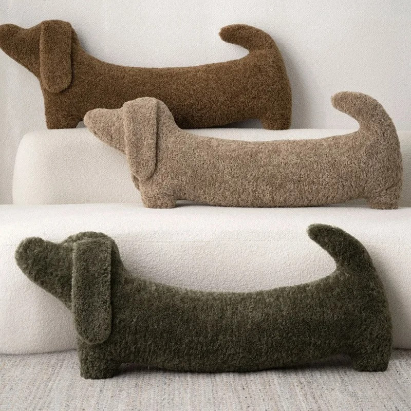 Almofada de Pelúcia Cachorro Salsicha – Travesseiro Decorativo e Lombar