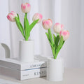 Luminária de Mesa Tulipa LED Recarregável – 3 Cores com Toque Sensitivo