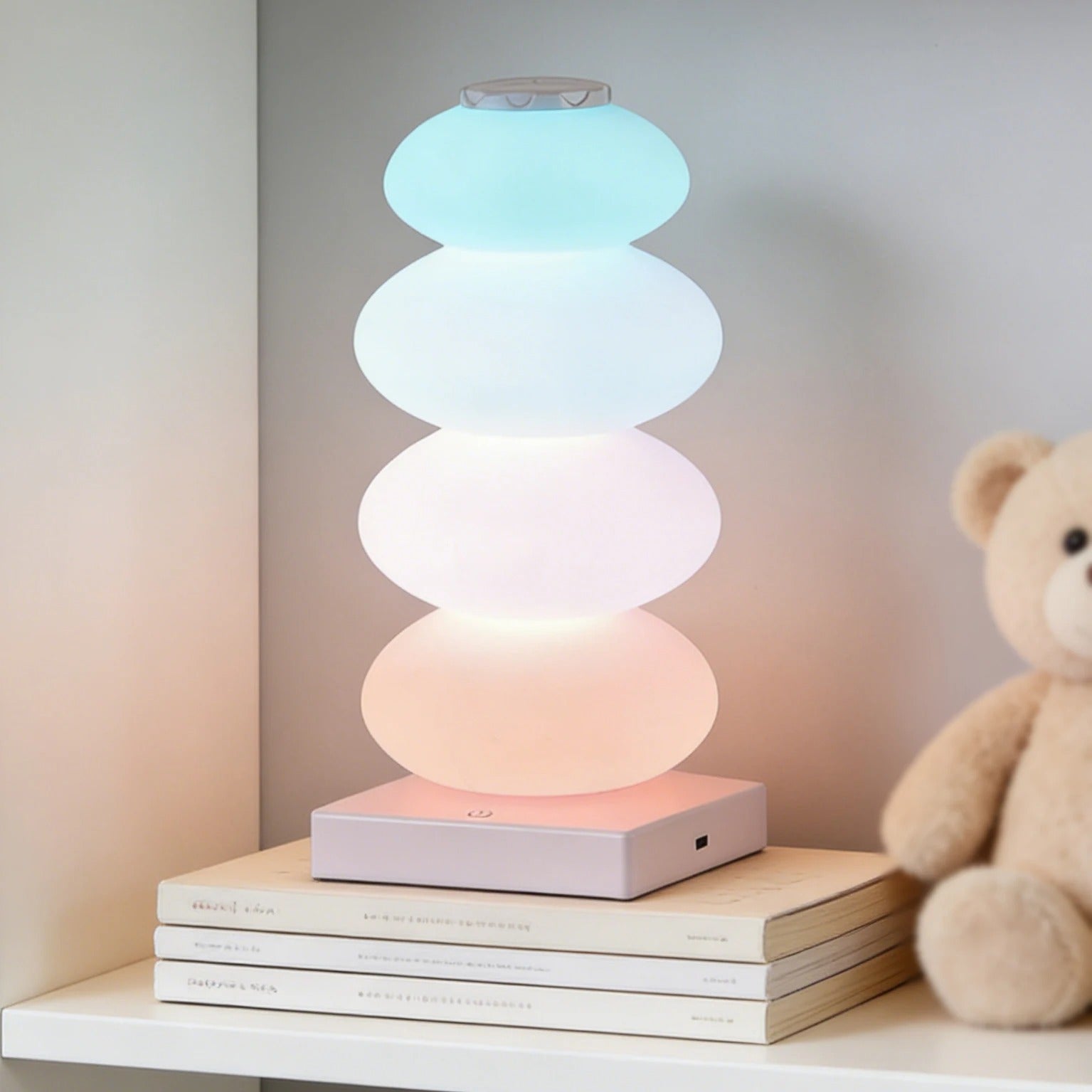 Luminária de Mesa LED Forma de Doce – Muda de Cor para Quarto e Berçário