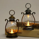 Lanterna Vintage LED Portátil a Bateria – Decorativa para Casa e Festas 16cm