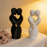 Escultura de Amantes Entrelaçados "União" – Decoração Minimalista Moderna para Casa