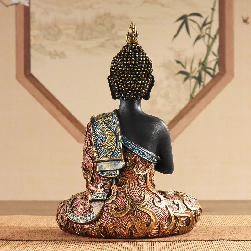 Estátua de Buda Sentado em Resina