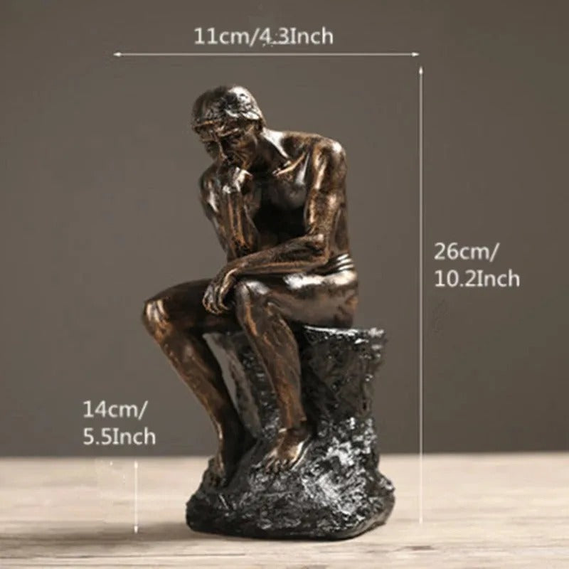 Estátua O Pensador em Resina – Escultura Decorativa