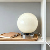 Luminária de Mesa Esfera Minimalista – Recarregável com Dimmer para Cabeceira