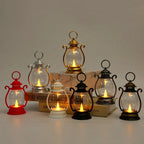 Lanterna Vintage LED Portátil a Bateria – Decorativa para Casa e Festas 16cm