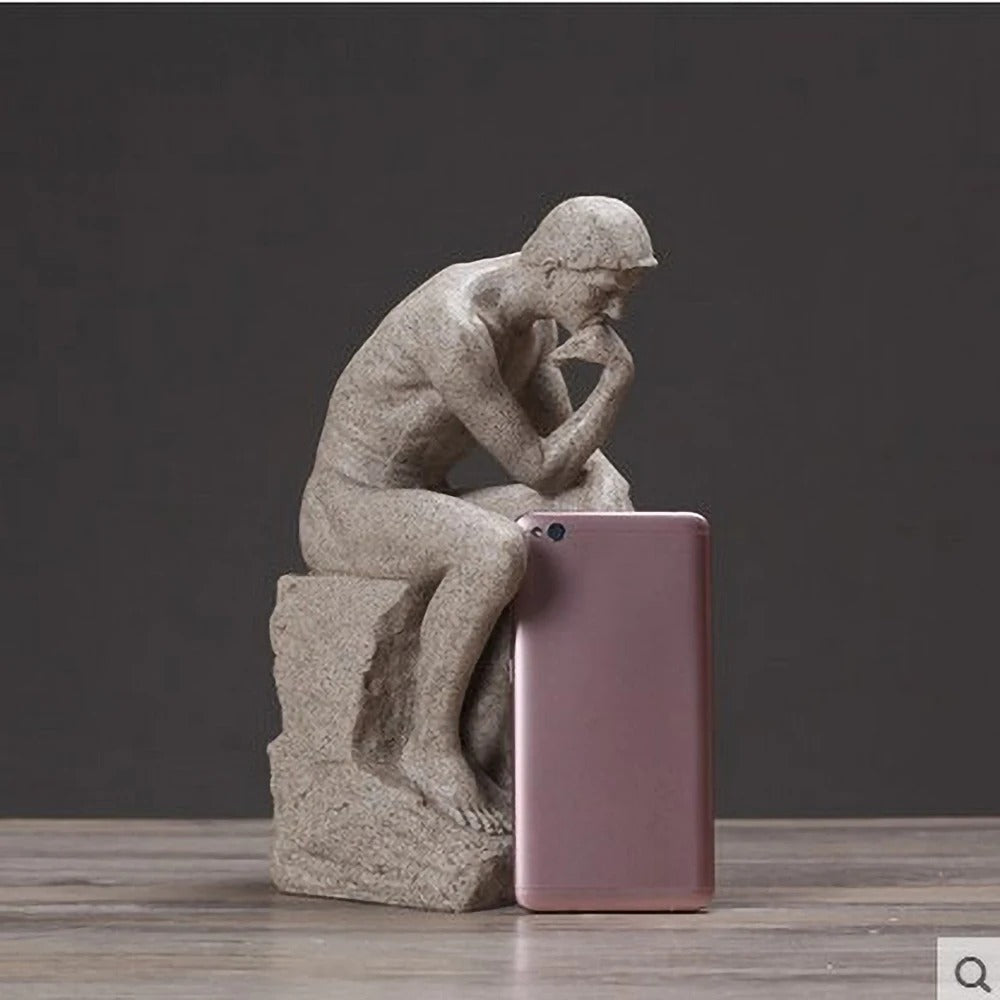 Estátua O Pensador em Resina – Escultura Decorativa